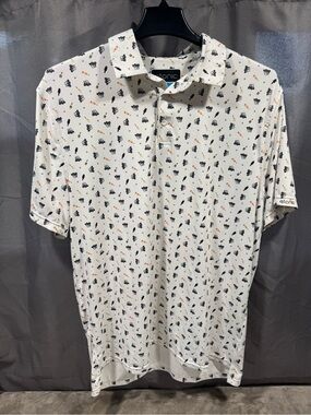 Etonic White Short-Sleeve Golf Polo